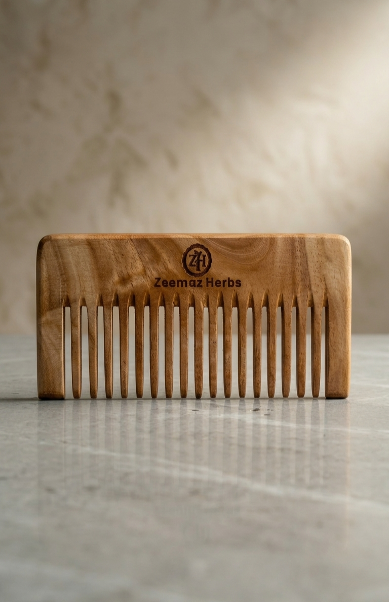 Zeemaz Herbs Neem Wooden Comb – Natural Hair Care Essential