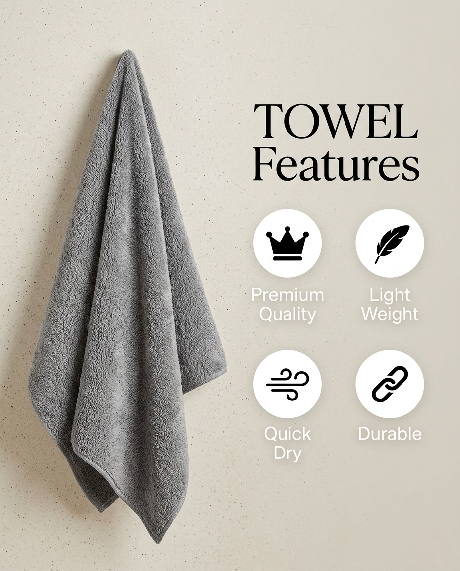 Imported Microfiber Coral Fleece Towel